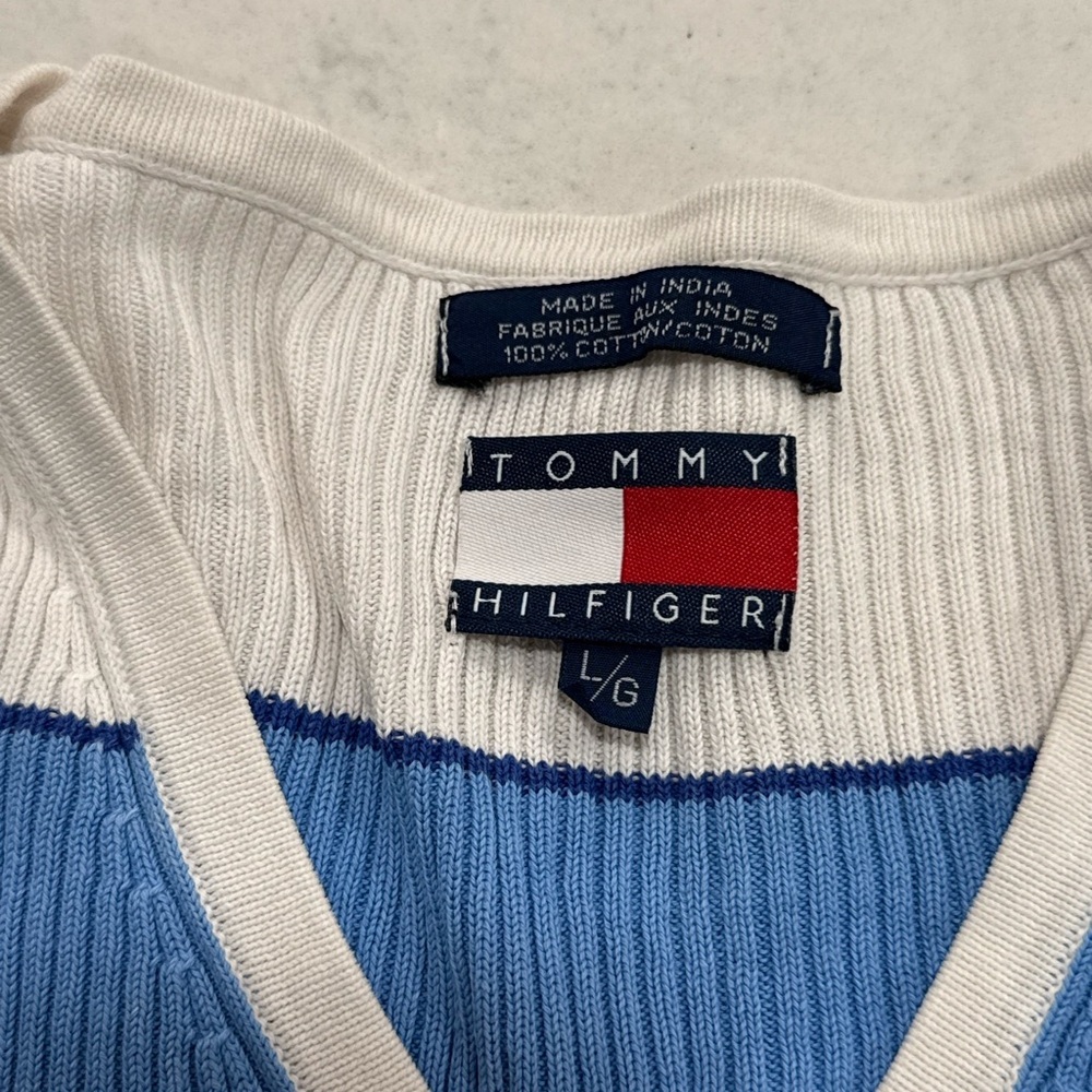 Vintage Tommy Hilfiger Women’s Top Short Sleeve Large - Picture 3 of 7